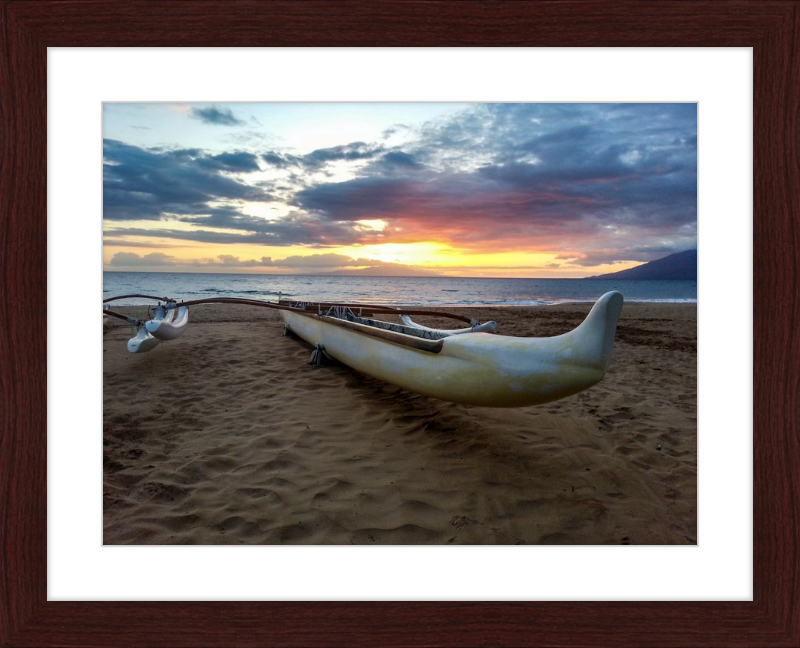 Maui Outrigger Canoe at Sunset