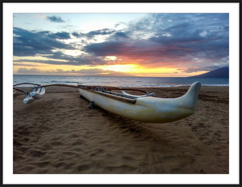Maui Outrigger Canoe at Sunset