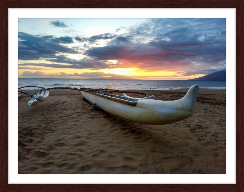 Maui Outrigger Canoe at Sunset