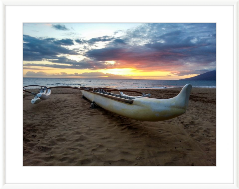 Maui Outrigger Canoe at Sunset