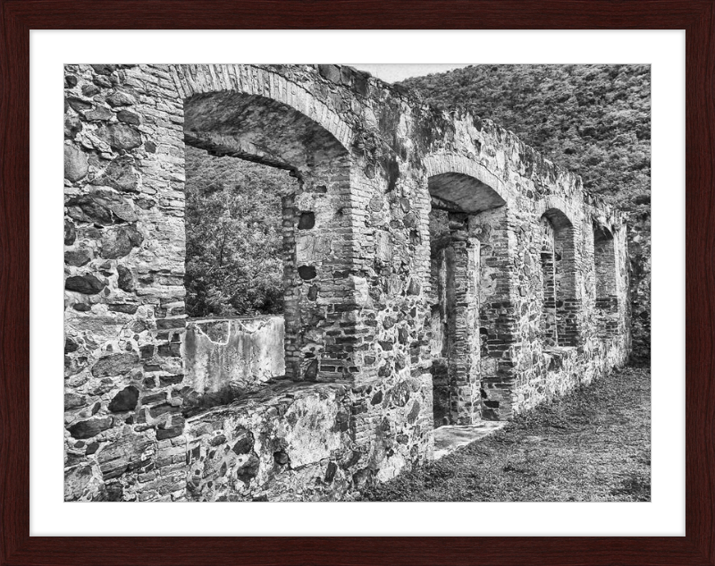 Annaberg Sugar Mill Arches - B&W