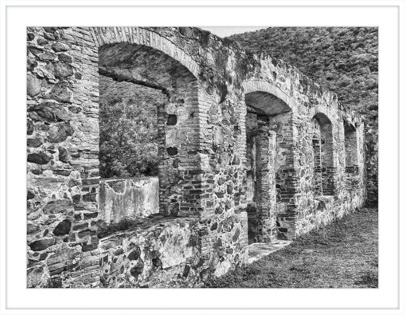 Annaberg Sugar Mill Arches - B&W