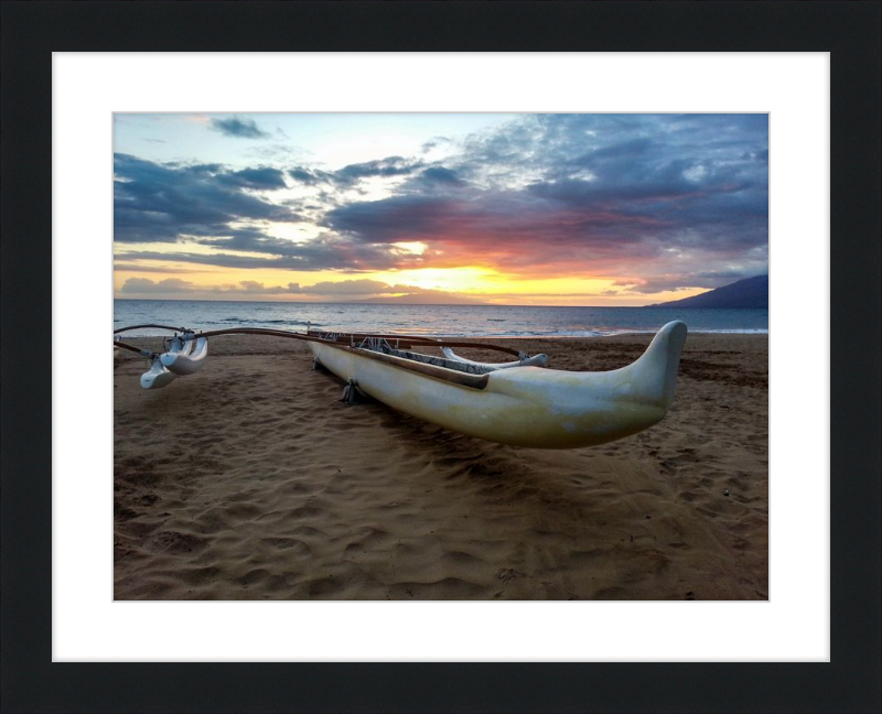 Maui Outrigger Canoe at Sunset