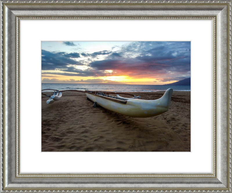 Maui Outrigger Canoe at Sunset