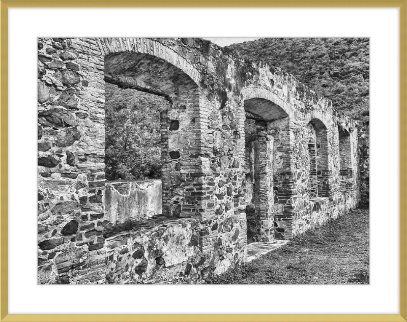 Annaberg Sugar Mill Arches - B&W