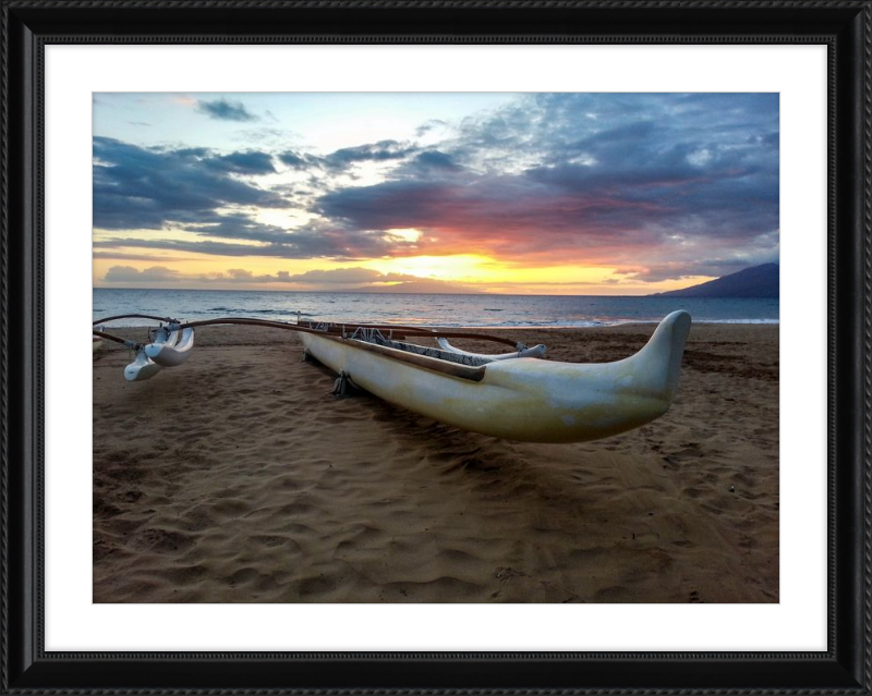 Maui Outrigger Canoe at Sunset