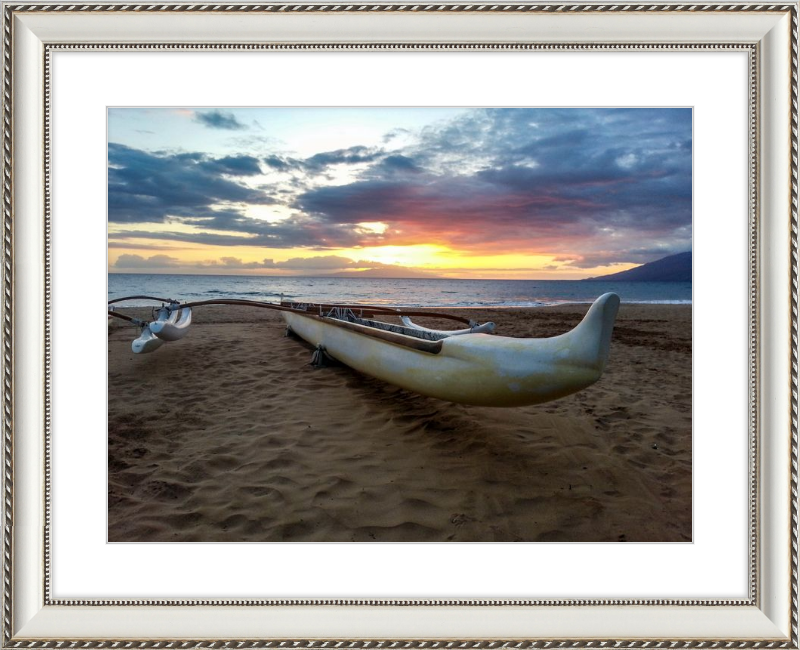 Maui Outrigger Canoe at Sunset