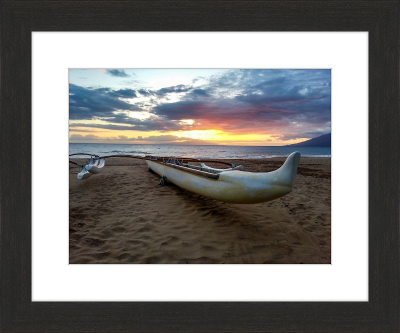 Maui Outrigger Canoe at Sunset