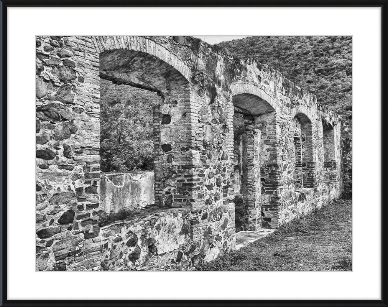 Annaberg Sugar Mill Arches - B&W