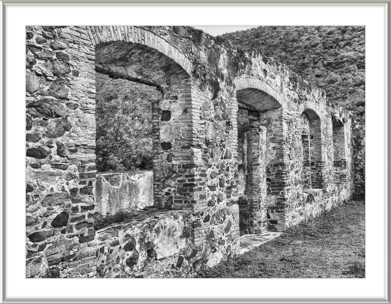 Annaberg Sugar Mill Arches - B&W